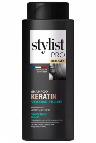 Шампунь для волос Stylist Pro Keratin Кератиновый Эффектный объем 280 мл  – 3