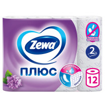 Туалетная бумага Zewa Плюс 2-х слойная Сирень 12 рулонов