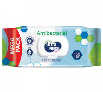 Салфетки влажные ULTRA FRESH 150шт Antibacterial