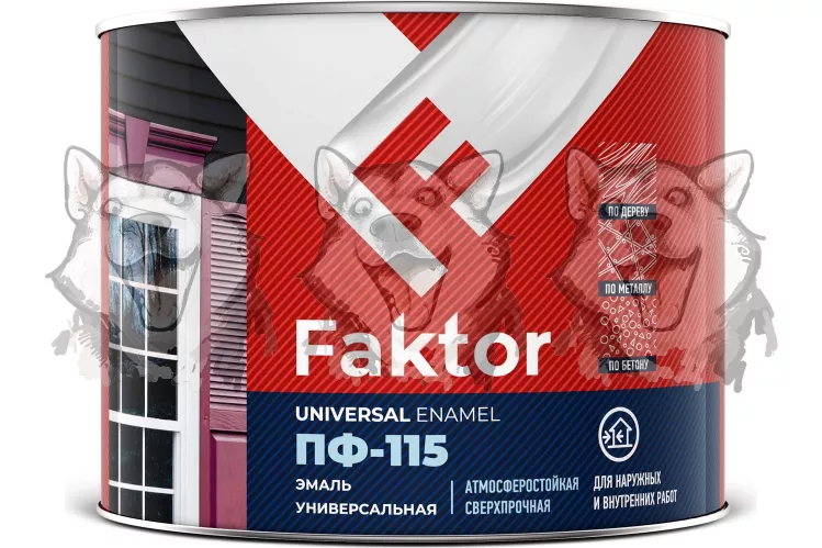 Эмаль ПФ-115 Faktor голубая 1.9 кг – 1