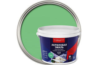 Эмаль универсальная Ярославские краски акриловая зеленая матовая 2.5 кг