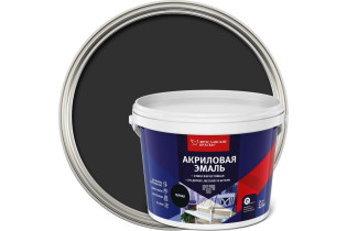 Эмаль универсальная Ярославские краски акриловая черная матовая 2.5 кг