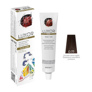 Крем-краска для волос Luxor Professional Toner тон 0.77 прозрачный шоколадный усиленный беспигментная безаммиачная 60 мл