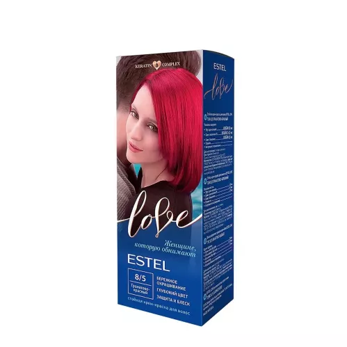 Крем-краска для волос Estel LOVE тон 8/5  гранатово-красный 50 мл – 1