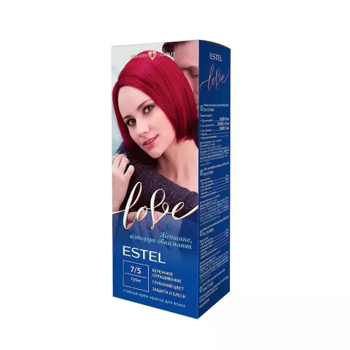 Крем-краска для волос Estel LOVE тон 7/5 рубин – 1