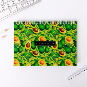 Скетчбук ArtFox горизонтальный на гребне Аavocado А5 80 л
