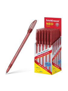 Ручка шариковая Erich Krause Neo Original игольчатая красная 