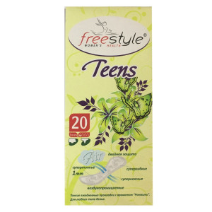 Прокладки ежедневные FreeStyle Teens с аром ромашки тонкие 20 шт