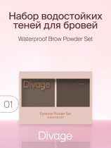 Тени для бровей Divage Waterproof brow powder тон 01 Светло коричневый