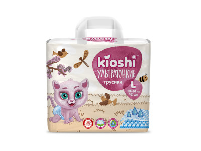 Подгузники-трусики Kioshi Ультратонкие 4 размер L 10-14 кг 42 шт - 1