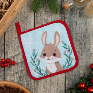 Прихватка Доляна Winter hare 17х17 см