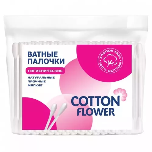 Ватные палочки Cotton Flower пакет 100 шт – 1