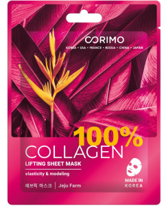 Маска для лица Corimo 100 % Collagen с эффектом лифтинга 1 шт - 1