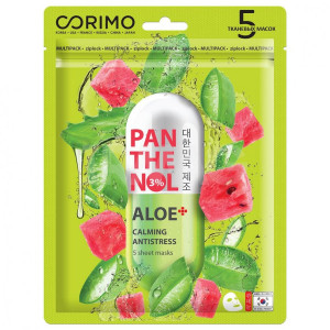 Маска для лица Corimo Aloe-Panthenol липидовосстанавливающая 5 шт - 1