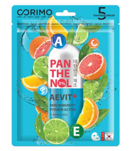 Маска для лица Corimo Aevit-Panthenol поливитаминная 5 шт - 1