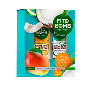 Подарочный набор Фитокосметик Fito Bomb Бомбический уход для рук (крем для рук Увлажнение + крем для рук SOS восстановление)