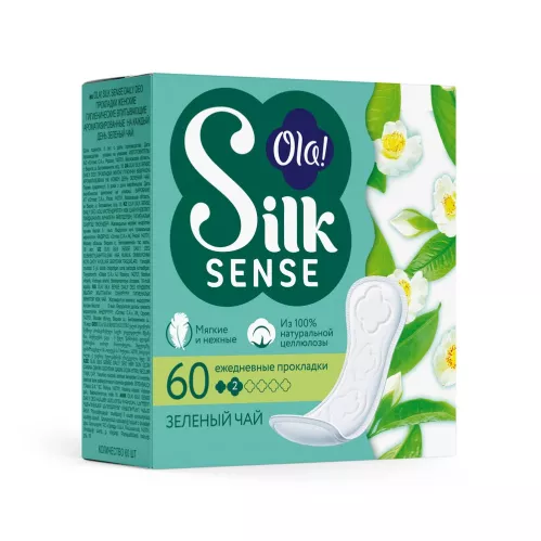 Прокладки ежедневные Ola! Silk Sense Зелёный чай 60 шт – 1