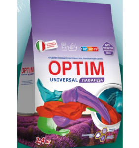 Стиральный порошок Optim Barhim Universal для всех видов стирки Лаванда 2.4 кг