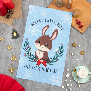 Полотенце кухонное Доляна Merry Christmas 35х60 см