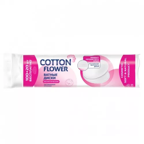 Ватные диски Cotton Flower 100+20 шт – 1