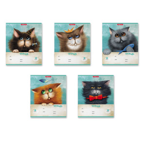 Тетрадь Erich Krause Funny Cats А5 18 л клетка