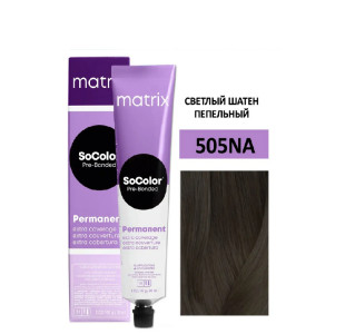 Крем-краска для волос Matrix Socolor Beauty тон 505NА светлый шатен пепельный 100% покрытие седины 90 мл 