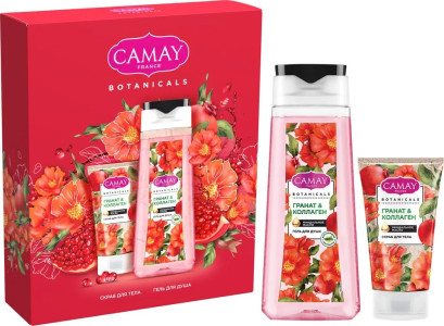 Подарочный набор Camay Цветы граната Гель для душа 250 мл, скраб для тела 120 мл
