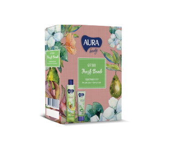 Подарочный набор Aura Fresh Bomb Гель для душа авокадо и розмарин 250 мл  крем для рук увлажняющий 75 мл