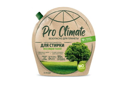 Гель для стирки Pro Climate Гипоаллергенный для всех видов тканей дой-пак 1.3 л