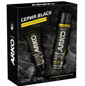 Подарочный набор Arko Black Пена для бритья 200 мл, гель после бритья 100 мл 
 - 1