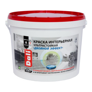 Краска Dali Двойной эффект интерьерная ультрастойкая база А 9 л