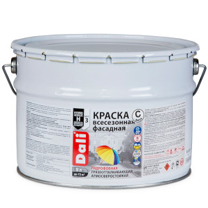Краска Dali фасадная всесезонная база А 9 л