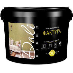 Краска Dali-Decor Фактура декоративная S-W мини рельеф матовая база A 15 кг 