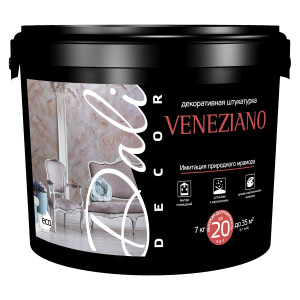 Штукатурка Dali-Decor Veneziano декоративная акриловая белый 7 кг