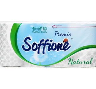 Туалетная бумага Soffione Premio 3-х слойная 8 рулона
