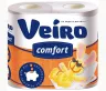 Туалетная бумага Veiro Comfort 2-х слойная Белый 4 рулона