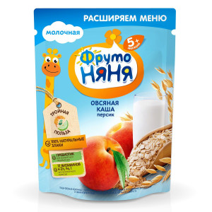 Каша ФрутоНяня Овсяная молоко персик 200 гр