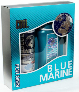 Подарочный набор Festiva Blue Marine Cool Шампунь 250 мл + пена для бритья 200 мл
