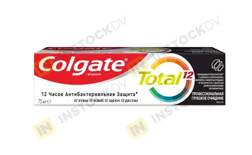 Зубная паста Colgate Total 12 Очищение комплексная антибактериальная с древесным углем 80 гр – 1