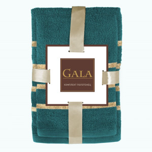 Полотенце  Gala Goldy 2 шт 50х80 70х130 цвет изумрудный