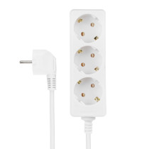 Удлинитель Forza 3 гнезда 1,5 кв.мм 2 м, с заземлением, выключателем, евро, 16A, 3500Вт