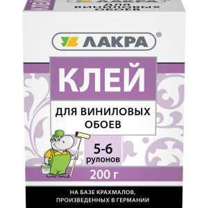 Клей обойный Лакра для виниловых обоев 200 гр
