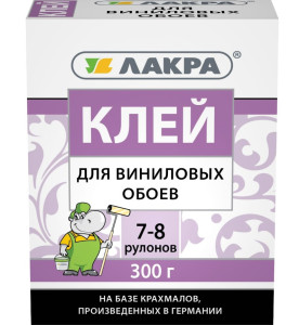 Клей обойный Лакра для виниловых обоев 300 гр