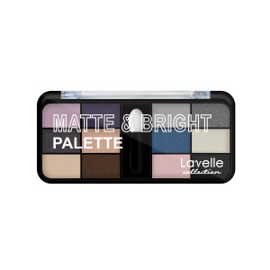 Палетка теней для век LAVELLE Matte&Bright 12 цветов тон 02 9 гр