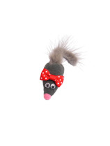 Игрушка Мышь с норковым хвостом МИККИ GoSi этикетка кружок