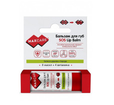 Бальзам для губ Maxcare SOS Чайное дерево и череда SPF 15 4.2 гр