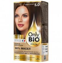 Крем-краска для волос Only Bio Color стойкая тон 5.0 Темно-русый 115 мл