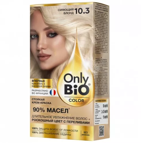 Крем-краска для волос Only Bio Color стойкая тон 10.3 Сияющий блонд 115 мл – 2