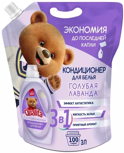 Кондиционер для белья Qualita Care&Refresh Lavender с антистатическим эффектом мягкая упаковка 3 л – 2