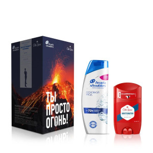 Подарочный набор Head&Shoulders Шампунь Основной уход 200 мл и Дезодорант стик Old Spice 50 мл